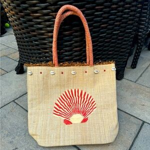 Straw beach bag  almost new !